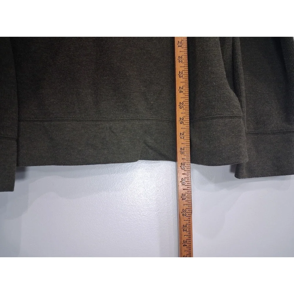 Banana Republic Mens XXL Olive Green Raglan Crewneck Sweatshirt Textured Knit